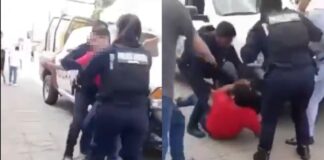 Policías salvan a presunto delincuente que era golpeado en Huauchinango