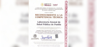 Laboratorio de Salud Pública de Puebla recibe reconocimiento nacional