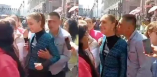 Hombre acosa a Claudia Sheinbaum durante recorrido en CDMX