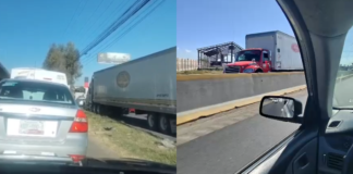 Caos vial en la autopista México-Puebla por obras simultáneas