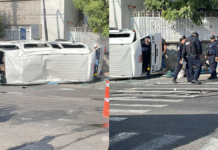 Camioneta y combi chocan en El Carmen; reportan 10 heridos