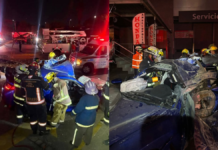 Choque contra poste de luz en la Vía Atlixcáyotl deja dos muertos