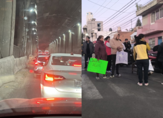 Protesta en bulevar Atlixco genera cierre de calles y caos vial