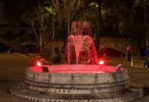 Revitalizan fuente del parque Enrique Benítez Reyes en Puebla