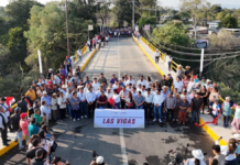 Ariadna Ayala entrega rehabilitación del puente “Las Vigas”