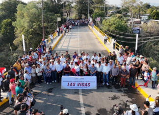 Ariadna Ayala entrega rehabilitación del puente “Las Vigas”