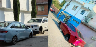 Roban autopartes a tres vehículos en Texmelucan y Cholula