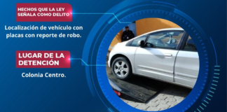 SSC Atlixco asegura vehículo con placas robadas