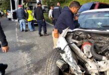 Dos lesionados tras choque en la carretera México-Tuxpan