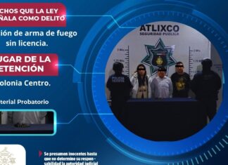 Detienen a tres personas que seguían a embarazada en Atlixco