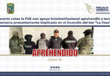 Capturan a César “N”, presunto involucrado en incendio del bar “La Coss”
