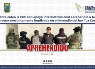 Capturan a César “N”, presunto involucrado en incendio del bar “La Coss”