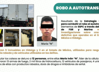 Desmantelan banda de robo a autotransporte en Edomex e Hidalgo