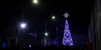 Lupita Cuautle inicia jornada de Encendidos de Árboles Navideños