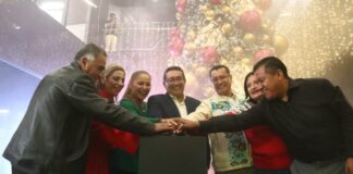 Congreso de Puebla realiza encendido de árbol navideño