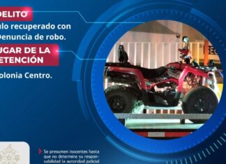 SSC de Atlixco recupera cuatrimoto con predenuncia de robo