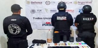 Aseguran celulares, drogas y bocinas en penales de Huejotzingo y Tecamachalco