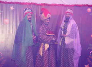 Reyes Magos llegan al Domo “Sintamos la Navidad” en Puebla