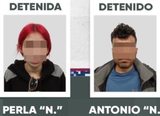 Detienen a hombre y mujer por presunto robo a tienda en Puebla