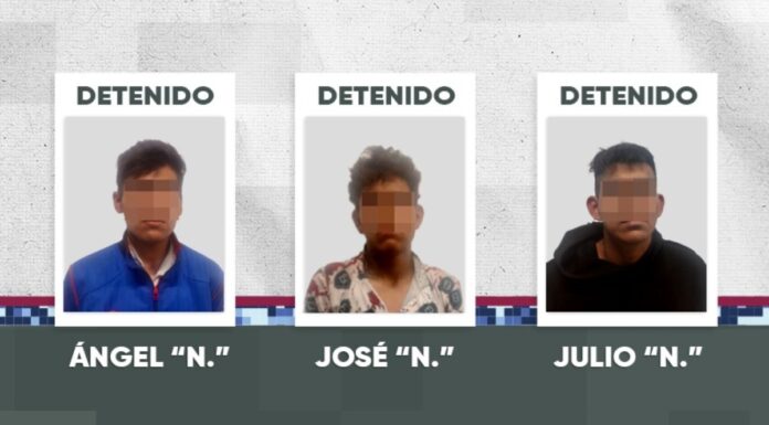 Detienen a tres presuntos ladrones tras asalto a negocio en colonia Humboldt