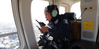 Policía Estatal realiza patrullajes aéreos por operativo de seguridad