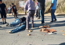 Motociclista y acompañante resultaron heridos tras derrape en Amozoc