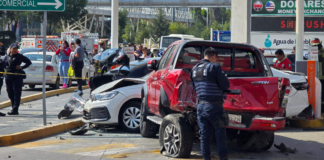 Choque múltiple en Vía Atlixcáyotl deja una mujer sin vida y nueve lesionados