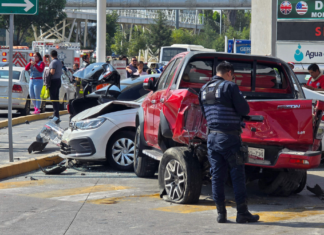 Choque múltiple en Vía Atlixcáyotl deja una mujer sin vida y nueve lesionados