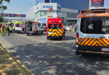 SSPPC San Andrés Cholula atiende choque múltiple en la Vía Atlixcáyotl