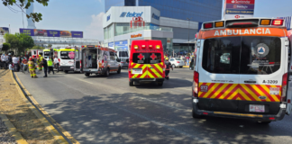 SSPPC San Andrés Cholula atiende choque múltiple en la Vía Atlixcáyotl