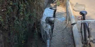 Conductor atropella a mujer y cae a zanja en Cuautlancingo