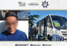 SSP Puebla y SSC Cholula detienen a hombre con 6 celulares robados