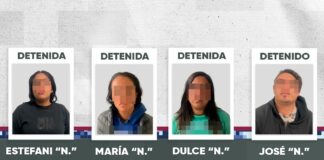 Detienen a cuatro personas por robo con violencia a transeúnte