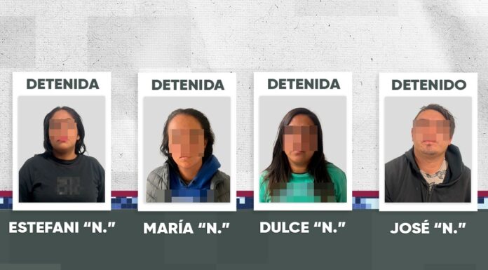 Detienen a cuatro personas por robo con violencia a transeúnte