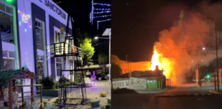 Se incendian árboles de Navidad en Cuautlancingo y Tecamachalco