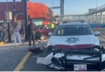 Patrulla choca contra auto particular en el bulevar Aarón Merino