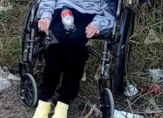 Abandonan a abuelita en silla de ruedas en calles de Tamaulipas