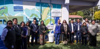 Lupita Cuautle entrega sistema de captación pluvial en CEDAT de San Andrés Cholula