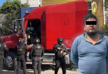 Recuperan tractocamión robado y rescatan a conductor secuestrado