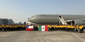 México envía 145 brigadistas para combatir incendios forestales en Chile