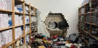 Ladrones saquean banco en Alemania tras perforar pared