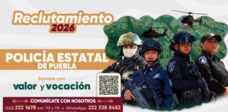 Abren convocatoria para trabajar como policías o bomberos en Puebla