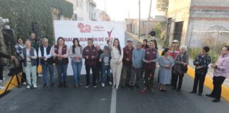 Tonantzin Fernández entrega rehabilitación de calle en San Pablo Tecamac