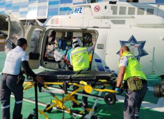 Hombre es trasladado por aire de Chiautla a Puebla tras explosión