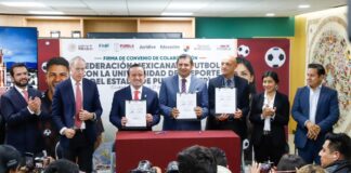 FMF y Puebla firman convenio para fortalecer formación de talentos en UDEP