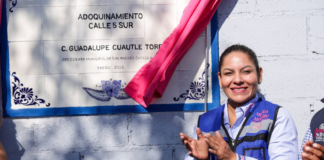 Rehabilitan calle 5 sur con adocreto y servicios básicos en San Andrés Cholula