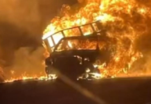 Incendio vehicular provoca cierre temporal en la México–Tuxpan