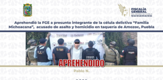 FGE captura a presunto delincuente ligado a la “Familia Michoacana”
