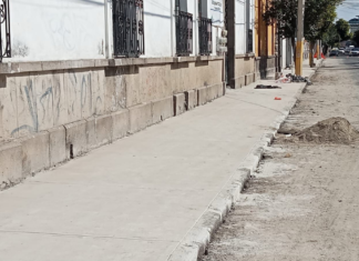 Rehabilitan banquetas y vialidades en el Centro Histórico de Puebla