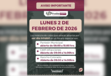 Módulos de cobro operarán con horario especial este 2 de febrero